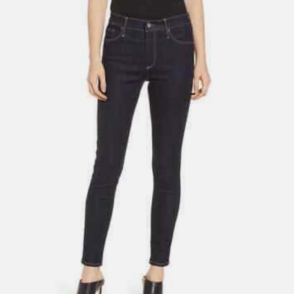 Ag The Farrah High Rise Skinny Ankle Indigo Spring Jeans Size 26